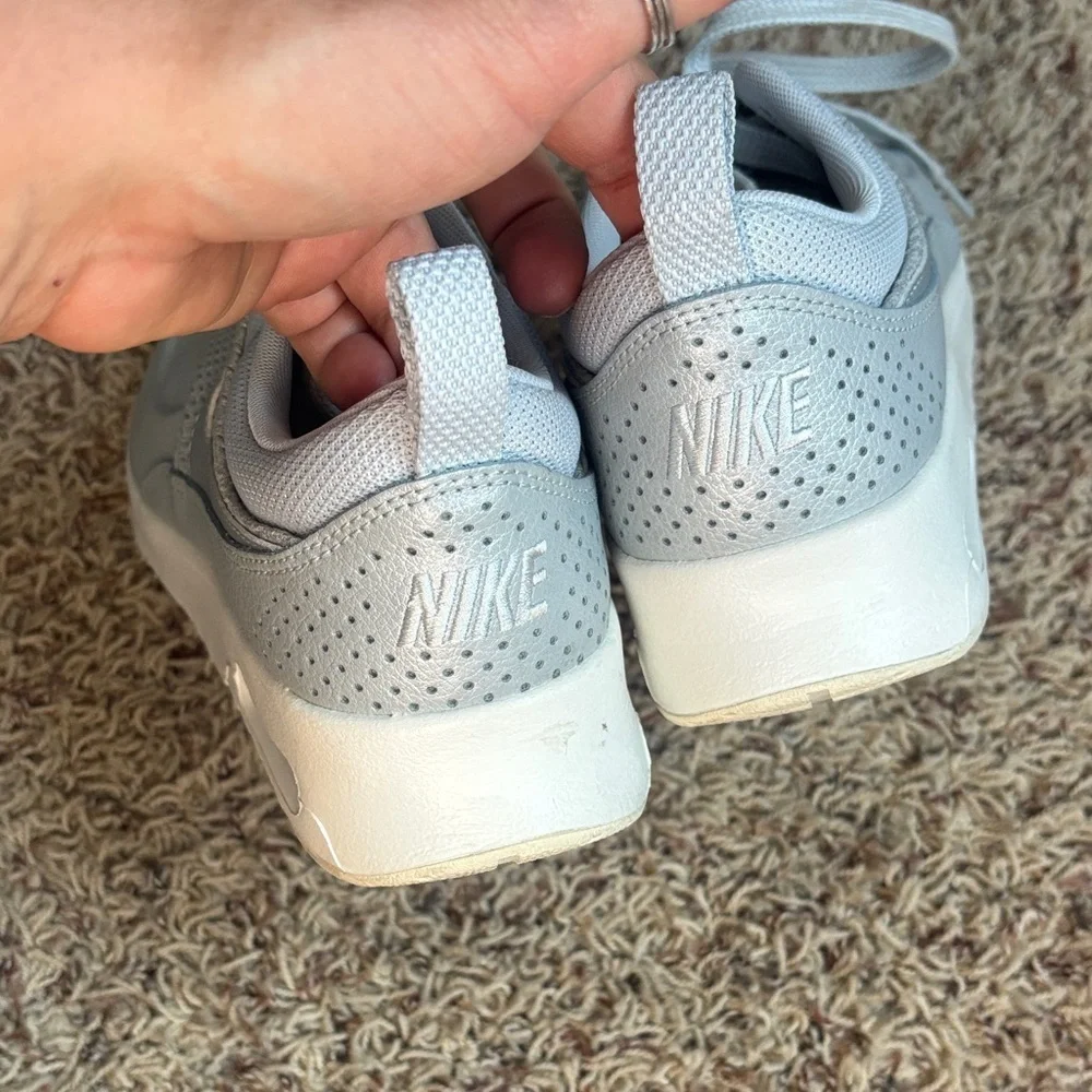 Nike Women's Silver and White Sneakers